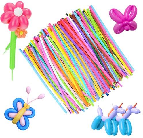 Modellier Luftballon,200 Stück magische Latex Luftballons,Bunt Modellierballons,Magic Modellierballons Luftballons,Für Geburtstage Veranstaltungen Dekoration,Partys,Hochzeiten Zauberballons