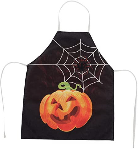 TOPBATHY 4 Stück Schürze halloween halllowen baumwoll putztuch baumwolltuch einkoch baumwolltücher der koch linolwalze Kürbis verkleiden Kostüme für Erwachsene Kochkleidung Baumwolle