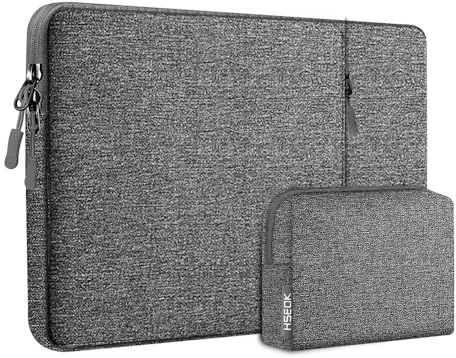 HSEOK Laptopfodral 14 tums Fodral med Extra Fodral, Regn- och Stötsäker Bärbar Bärbar Datorfodral Portabel PC-Fodral Datorväska för 14 MacBook, HP Dell Lenovo Asus Acer,Mörkgrå