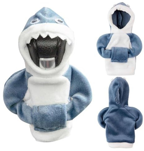 EIHI funda palanca cambio de marchas forma de tiburón pomo cambio de marchas pomo de cambio de coche Hoodie Car Gear Shift Cover