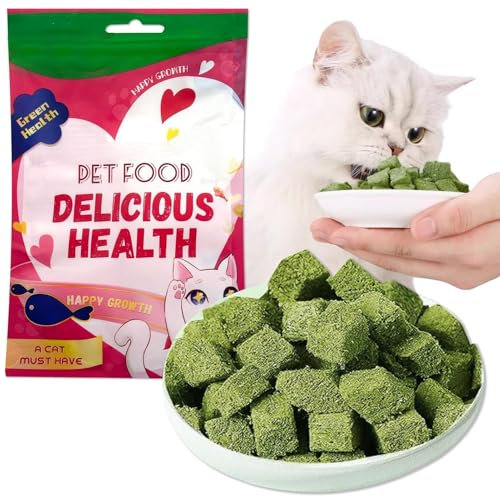 Katzengras Sticks, Katzengras Snack, Beißstäbe Aus Katzengras für Hauskatzen, Kausnack Für Katzen zur Zahnpflege, zur Verbesserung der Katzenverdauung(50g)