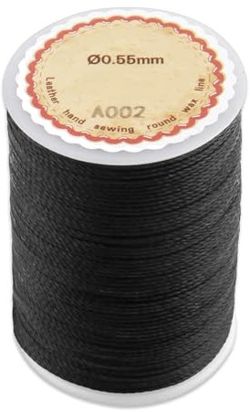 0.5mm Cordón Encerado Trenzado De 80m, Negro Hilo para Hacer Pulseras, Hilo Encerado Macrame, Cordón Encerado De Poliéster Burlywood, Ideal para Joyería Artesanal, Pulseras Y Collares