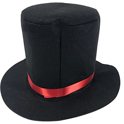 WASTEBIN Cappello a cilindro nero a bombetta mago cappello a cilindro mago esibizioni teatrali cappello di carnevale