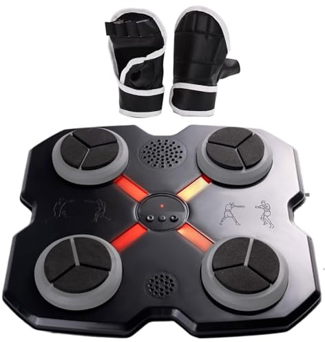 Machine de frappe musicale, équipement d'entraînement avec gants, machine de boxe murale, pour enfants, garçons et filles, salle de sport à domicile, entraînement d'intérieur, fête d'anniversaire
