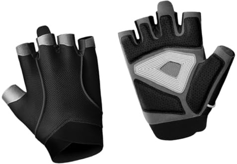 Kaeltsyn 3 guantes de entrenamiento de medio dedo para escalada, gimnasio y equitación, entrenamiento ligero y transpirable para hombres y mujeres, medio dedo