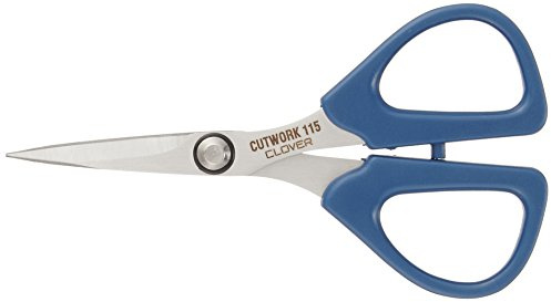 Clover Compact Patchwork Scissors 115 with Sack 36-666 - Blue Stainless Steel