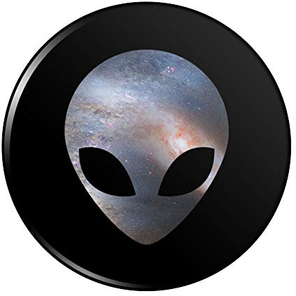 Alien Head in Space Kitchen Refrigerator Locker Button Magnet