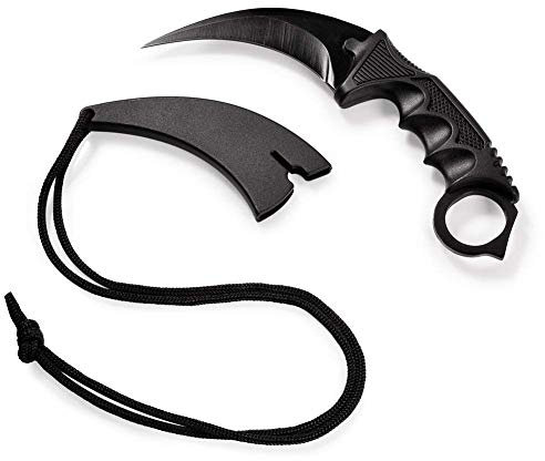 Nvetls CSGO Coltello da Caccia Coltelli Tascabili con Fodero per attività all'Aria Aperta (Nero)