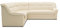 DOMO. collection Ecksofa Berlin, zeitlose Leder-Eckcouch mit Schlaffunktion und Federkern-Polsterung, Sofa in L-Form aus Kunstlederm Couch 205 x 250 x 89 cm, beige (creme)