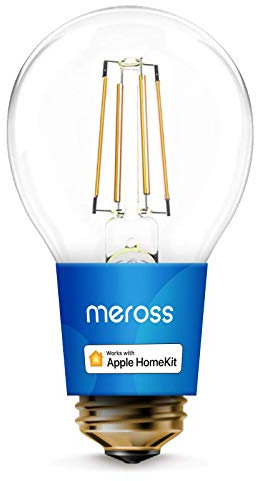 Meross WLAN Edison Vintage Glühbirne funktioniert mit Apple HomeKit Smart Retro Glühbirne Filament E27 warmweißes Licht kompatibel mit Siri, Alexa, Google Home und SmartThings