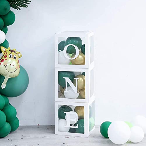 HIQE-FL Transparente Ballon Boxen,Babyparty Box Dekorationen,Transparente Luftballon Boxen,Themen Party Boxen,Mit 24 Ballons,Hochzeit Geburtstag Baby Shower Überraschungsbox Party Dekorationen