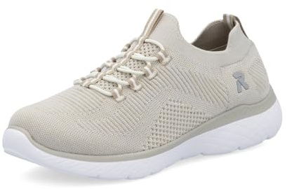 Rieker Dam Low-Top Sneaker M5074, halvskor för kvinnor, Beige 64, 36 EU