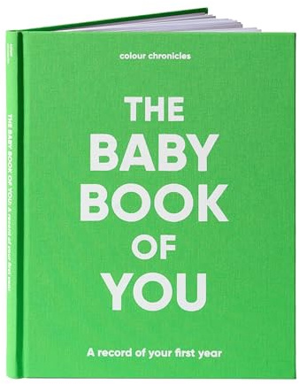 Libro dei ricordi per bambini, regalo per neonati, cattura momenti speciali del primo anno con questo libro per bambini, album da 20,3 x 25,4 cm, 96 pagine, regalo personalizzato, spazio per disegni e