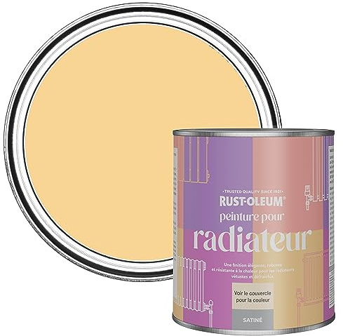 Rust-Oleum Yellow Heat Resistant Radiator Paint in Satin Finish - Mustard 750ml