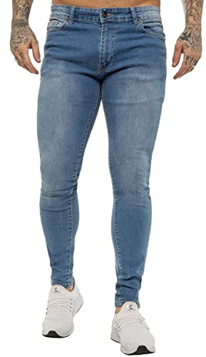989Zé ENZO Mens Super Skinny Slim Fit Stretch Jeans Denim Pants EZ326 All Waist Sizes UK