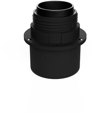 creative cables - Portalampada E27 per Paralume da Parete o soffitto - Waterproof IP44 - Nero