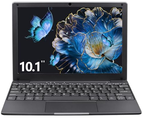 LONGEVINCE Kleiner Mini-Laptop, 10,1 Zoll (0,79 kg), ultradünn und leicht, Windows 11, Celeron N4020,8 G DDR4, Webcam, USB 3.0, Typ C, HDMI, perfekt für Kinder und Erwachsene (Grau, 8G+128G SSD)