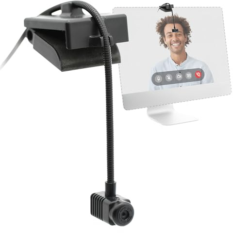 Center Cam V2 Center-Mounted Webcam — The Original Eye Contact Webcam, 1080p HD, Flexible Arm, for Zoom/Teams/Meet, Mac/PC/Linux