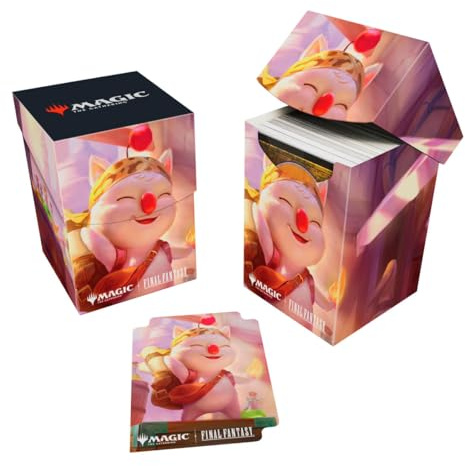 Ultra Pro - Final Fantasy x Universes Beyond Stiltzkin, Moogle Merchant 100+ Deck Box for Magic: The Gathering | Trading Card Accessories, Collectible Card Game Gear, Fantasy Gaming Supplies