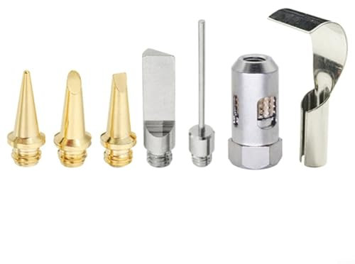 Sumsoctober Lot de 7 outils de soudage au gaz compacts avec embouts compatibles pour fers à souder MT-100 HT-1937 HT-1938