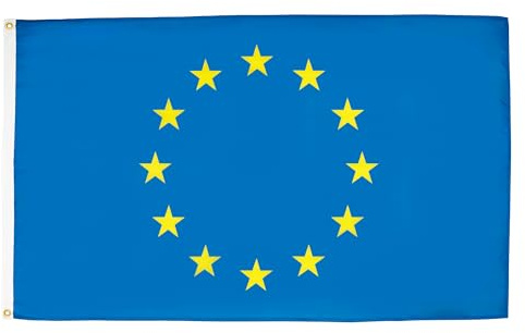 AZ FLAG - Lot de 5 Drapeau Europe - 90x60 cm - Drapeau Européen - Union Européenne - Ue 100% Polyester Avec Oeillets Métalliques Intégrés