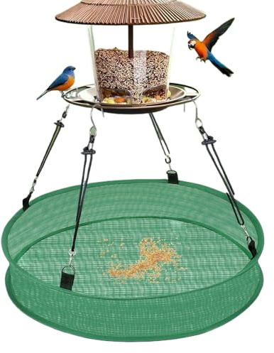 s para Aves Exterior,para Jilgueros Y Aves Silvestres Resistente A La Intemperie | Dispensador De Alimento Antiderrame para Carboneros Gorriones Y Pinzones Decoración De Jardín