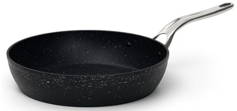 Starfrit The Rock Classic 10 Non-Stick Deep Fry Pan, Helper Handle, Black