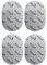 4er Set ovale Elektroden-Pads - kompatibel mit EMS- & TENS-Geräten von Panasonic