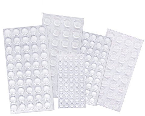 JTDEAL 214 Stück transparente Füße, Schutzpuffer aus Gummi, für Windschutzscheibe, Stoßstange, ideal für Möbel, Stoßdämpfer, selbstklebend, Polster für Puffertüren, Möbel