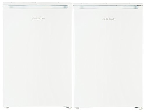 Cookology White 55cm Freestanding Side-by-Side Undercounter Fridge & Freezer Matching Pack, Adjustable Temperature Control and Legs, Reversible Doors, 4 Star Freezer Rating - in White