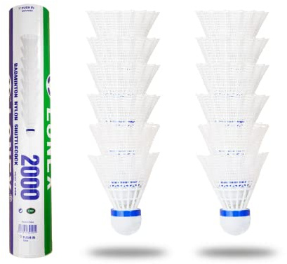 O-Kinee 12pcs Bianchi Volani da Badminton,Badminton Shuttlecock in Plastica Palline Durevole,Volano Portatili per Allenamento Sportivo Forniture all'Aperto, per Interni&Esterni Sport