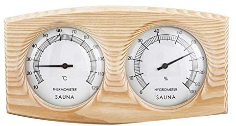 Lankater Accesorios Resistentes Sauna De Madera Termómetro Higrómetro De Vapor Sauna Termómetro Humedad Instrumento Medidor De Temperatura De Sauna