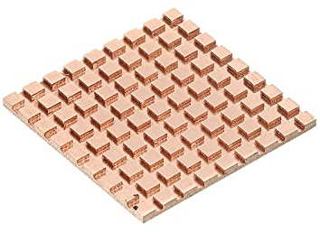 sourcing map Kylfläns-kit av ren koppar 40 x 40 x 2 mm för IC-chip MOS-minne värmeavledning med värmeledande dynor
