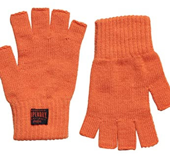Superdry Damen Arbeitskleidung, gestrickte Handschuhe, Jaffa Orange, S-M