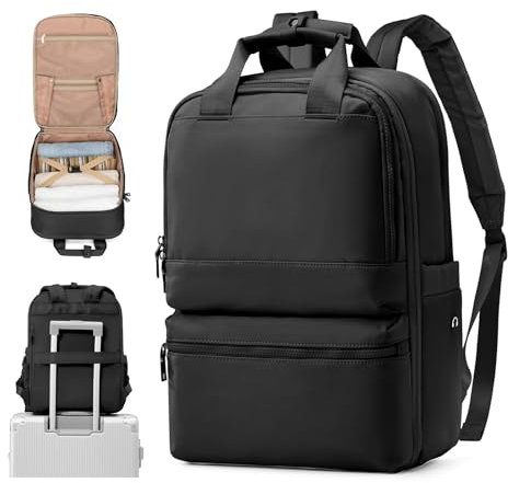 UPPACK Handgepäck Rucksack Damen Travel Backpack 40x20x25 für Ryanair Reiserucksack Daypacks Mädchen Rucksack Wasserdicht Business Rucksack Damen Weekendertasche Schwarz