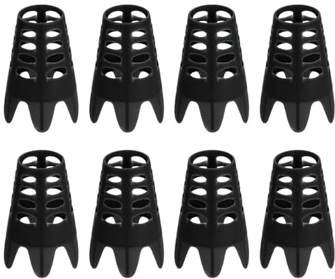 PATIKIL Golf Simulator Tees, 8 Pack Plastic Golf Tees Mat Practice Training for Outdoor Indoor Winter Turf Driving Range, Black