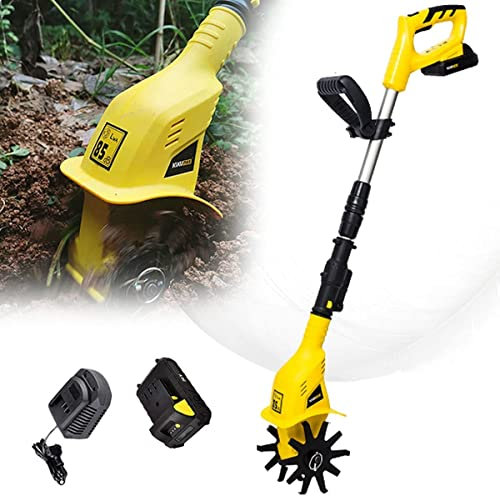 Motozappa da Giardino, motozappa elettrica 20V 5200Mah, motozappa, motozappa elettrica a Mano Senza Fili, coltivatore di Terreno, Macchina per la Coltivazione di Attrezzi da giardi