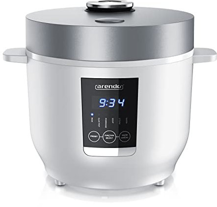 Arendo - Reiskocher digital - Multikocher - Dampfgarer - 2l - Warmhaltefunktion - antihaftbeschichteter Gartopf, Reislöffel & Messbecher - Schongarer für Gemüse & Fisch etc.
