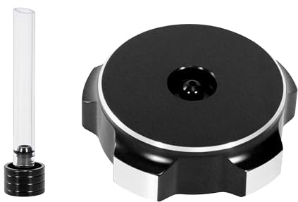 Tunejoy Tapón del Depósitos del Combustible para Moto Tapa del Tanque de Combustible de Aluminio 49 mm para Dirt Pit Bike ATV Quad Negro