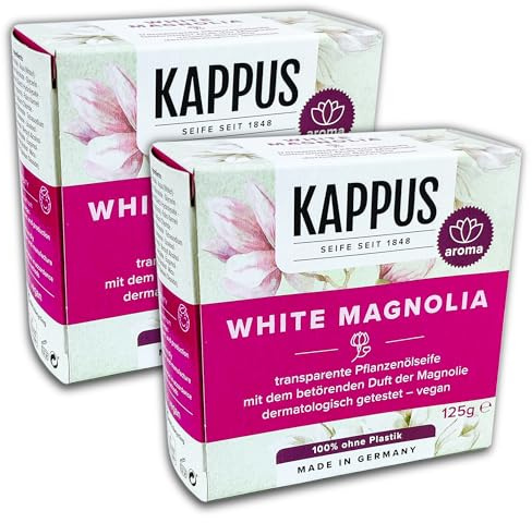2-pack Kappus lyxtvål vit Magnolia 2 x 125 g tvålstycke