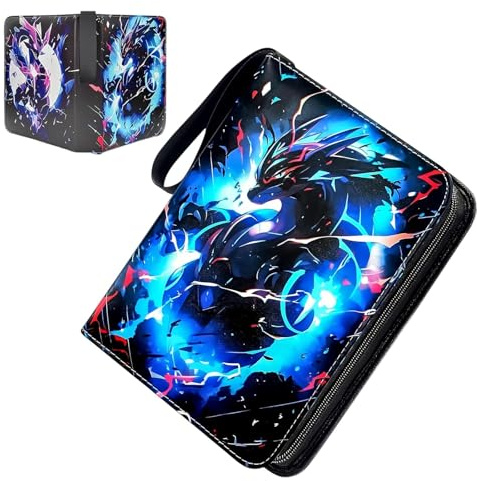 DEANKEJI 50 Pages 400 Feuilles Classeur Cartes, Cuir Étanche Album Carte, Classeur Carte Magic Convient Comme Cadeau D'anniversaire pour les Enfants, pour Pochette Carte Pokemon