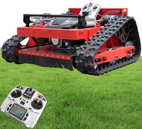 Rasaerba cingolato, tosaerba a benzina 7,5 CV, robot tosaerba, tosaerba a benzina quattro sroke con telecomando, supporta pendenze di 45°, altezza 10-180 mm, larghezza