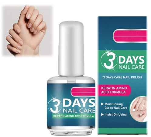 3 Days Nail Care Oil with Keratin & Amino Acid,Moisturizing for Dry,Nails Cuticle Repair Serum,Weak & Brittle Nails,Strengthen & Hydrate Nail with Long-Lasting Shine,Cuticle Oil,Nourishing Oils