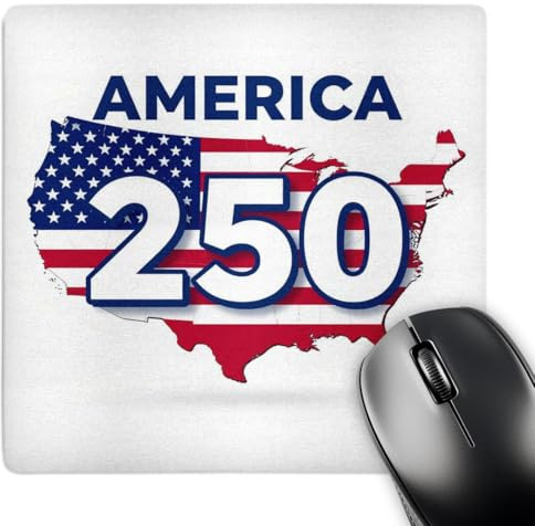 3dRose 250 Over the USA map. Stars and Stripes. America Patriotic Birthday Mousepad
