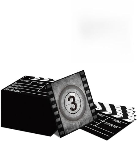 Tapufitil 80 Servilletas De Papel con Tapa De Película, Diseño En Blanco Y Negro con Número De Cuenta Regresiva 3, 32x32cm Servilletas Desechables para Fiesta Temática De