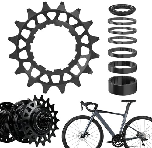 Kedjeblad | 16/18 tänder frihjulsreservdel – styv främre kuggkrans – för mountainbike, vägcykel, stad och gata, utomhusanvändning, vuxna förare, nybörjare, ungdomar och barn