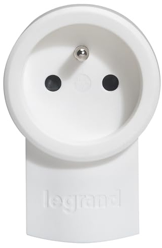 Legrand LEG50461 - Enchufe de doble función (250 V, 16 A, 2 pines y toma de tierra), color blanco
