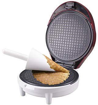 BEPER P101CUD001 Piastra per Coni Gelato con Doppia Piastra Antiaderente - Piastra Cialde Gelato per Cono Gelato