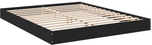 vidaXL Bettgestell Schwarz 160x200 cm Holzwerkstoff