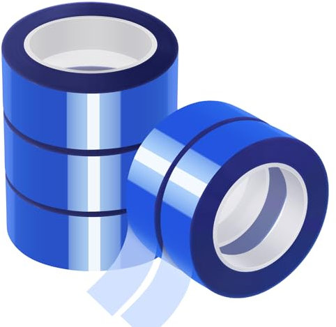 Fyguard 5 rollos de cinta adhesiva resistente al calor, 20 mm x 30 m, cinta térmica azul para sublimación, sin residuos, cinta de protección térmica para electrónica, placas de circuitos impresos